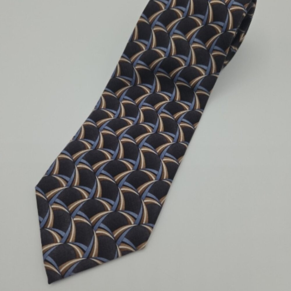 Meeting Street 100% Silk Tie – Geometric Multicolor